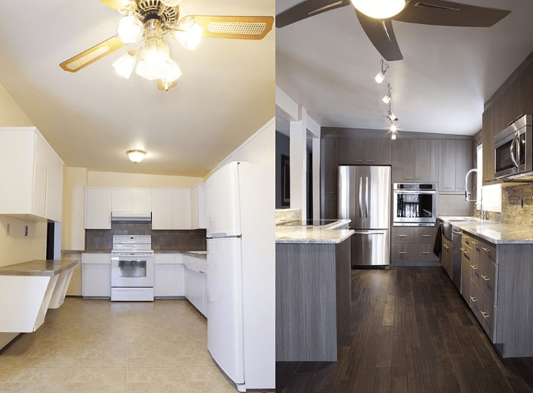 Home kitchen Renovation Before and After